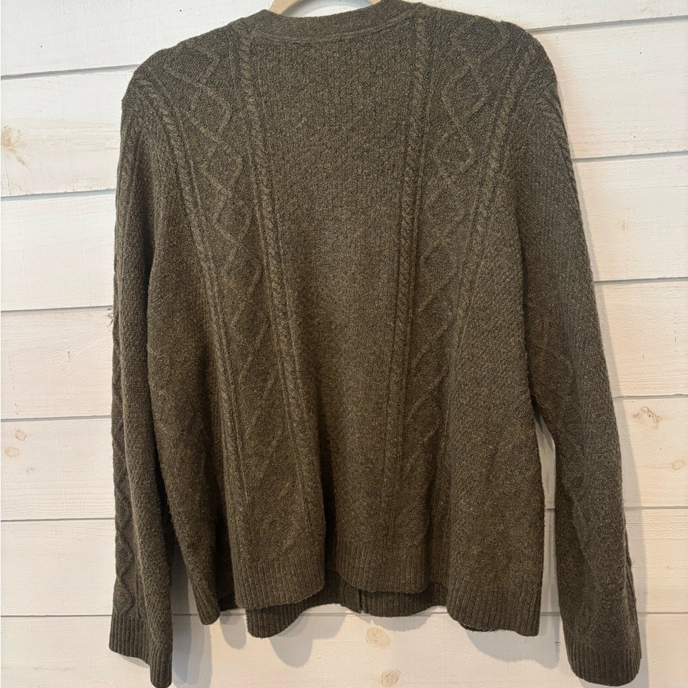 J. Jill Green Cardigan Sweater V-Neck Knit - Picture 12 of 15